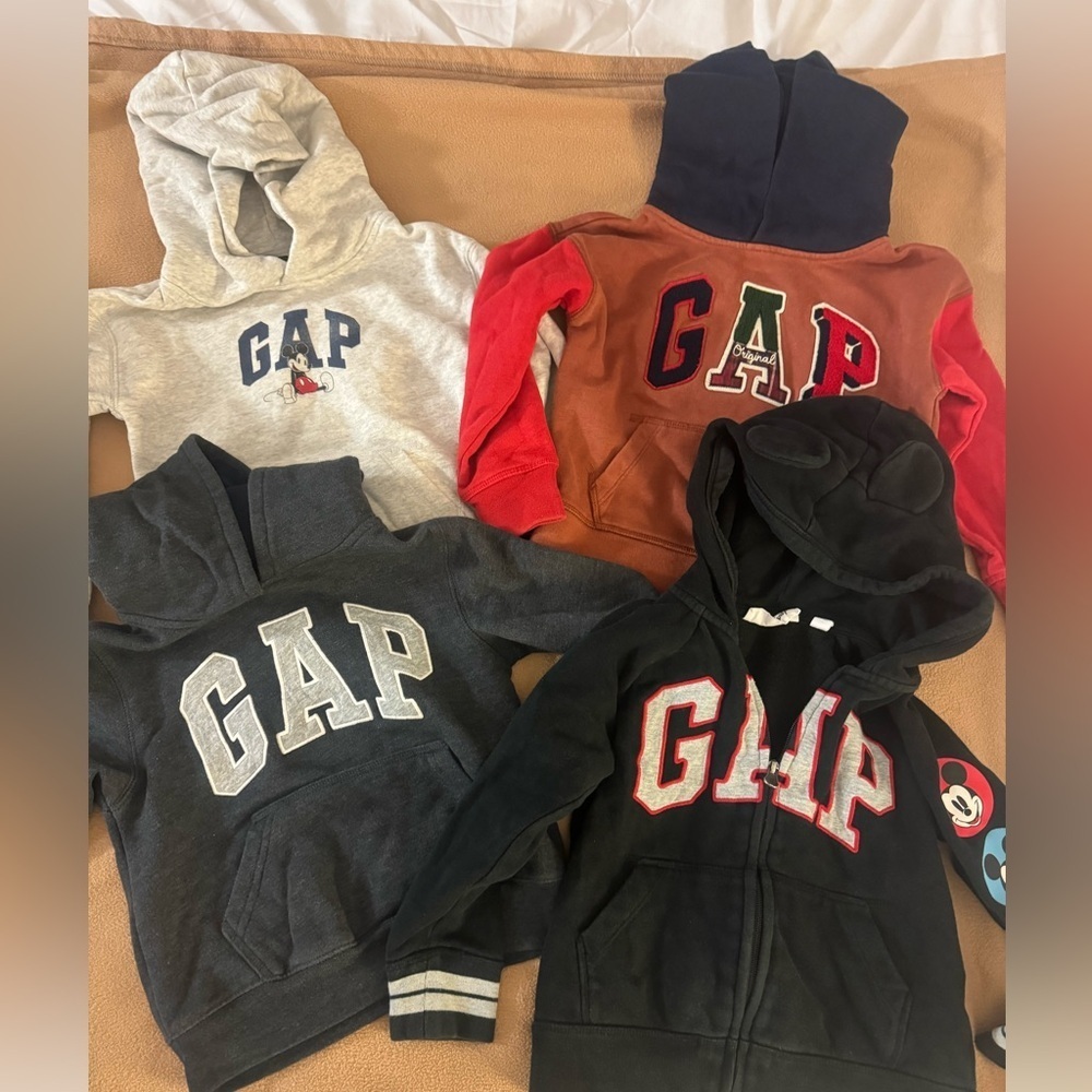 Set of 4 Gap hoodies and jacket